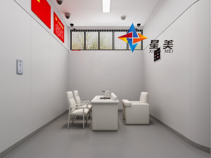 談話室軟包新型材料建設安裝效果圖 談話室軟包/